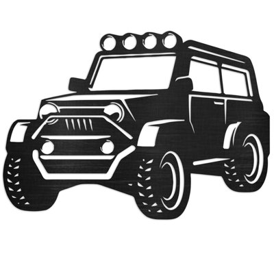 Off Roading Car Wall Art Decor - Natural Baltic Birch (24" x 17.87")