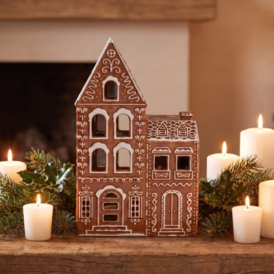 Dolomite Clay Gingerbread House with Glazed Detailing