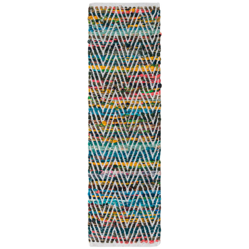 Keidon Cotton Abstract Indoor Rug, Runner 1'2" x 4'1"
