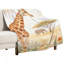 Jeté en flanelle de luxe girafe et éléphant-134322581
