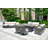 Aevah 9 - Person Wicker Patio Dining Set with Rectangular Table , Cushions Included