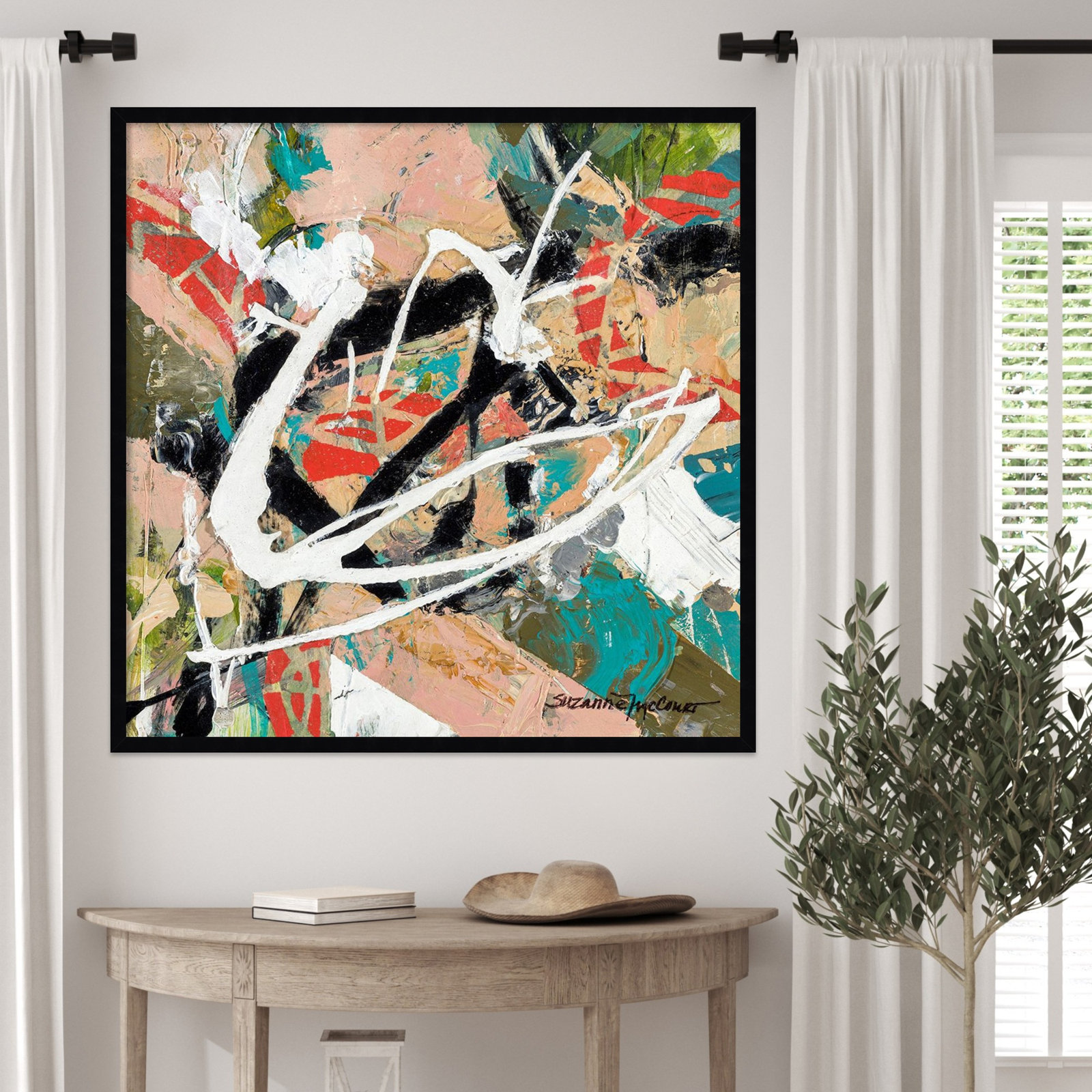 Sutter "Stacked" Print by Suzanne McCourt, 33" H x 33" W, Black