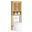 Armoire de rangement en rotin au-dessus de la toilette, organisateur de salle de bain au-dessus de la toilette avec tablette réglable, armoire de toilette derrière, économiseur d'espace pour les toilettes, salle de bain, buanderie, étagère en bois-72605211