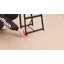 Ensemble de 3 tabourets de bar avec dossier, repose-pieds et structure en métal