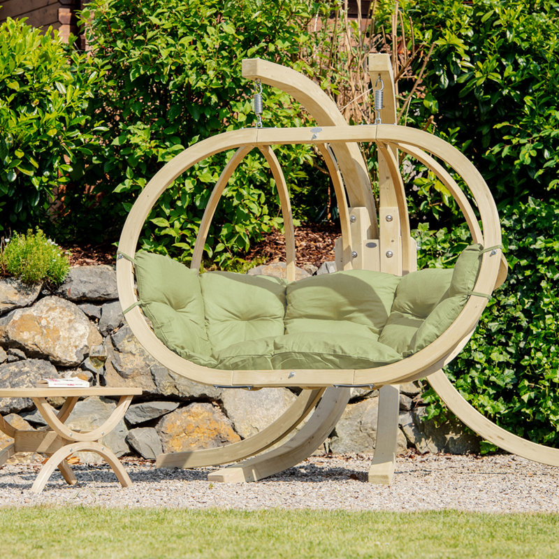 Aleasia Spruce Outdoor Lounge Chair, Teal Green