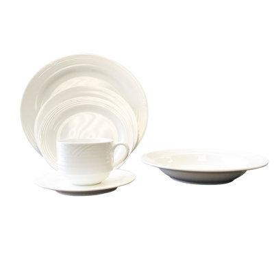 Couvert en porcelaine 6 pièces Games, service pour 1