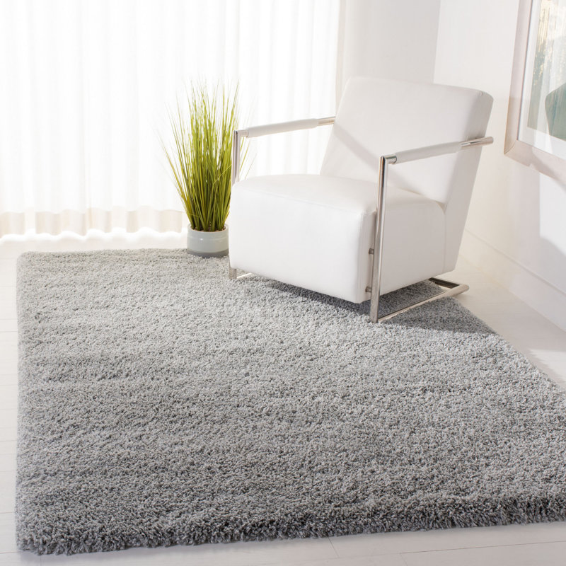 Chiles Royal Shag Performance Solid Color Rug, Rectangle 4' x 6'