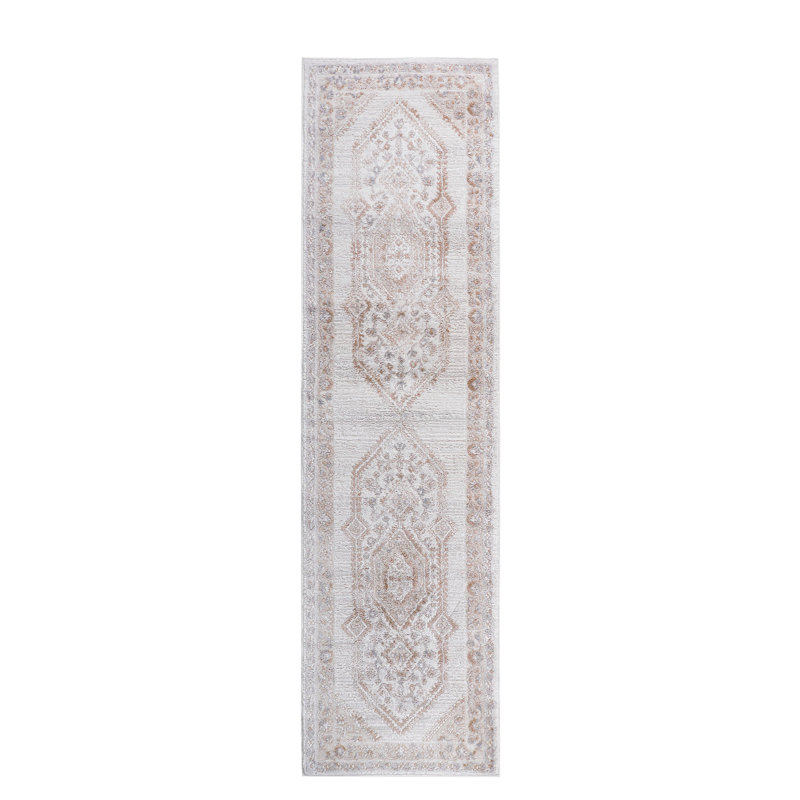 Tapis tissé et tissé 2x8 crème