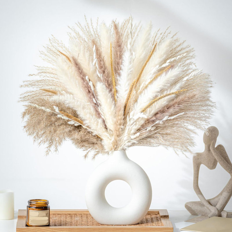  70 pièces d'herbes de pampa séchées naturelles, bouquet de décoration de maison, fleurs séchées boho pour mariage, arrangements floraux, décorations de salon (70 pièces)