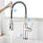 Touch Kitchen Faucet Pull-Down - 360 Rotating Outflow Stream, Corrosion , Rust Proof, Brushed Nickel, Stainless Steel, User- Operation Pull Down Rotatable Nozzle, Water Flow Adjustment-1699338966