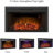 Mateas Electric Fireplace Insert, Christmas Fireplace Heater with Overheating Protection, Fire Crackling Sound, Remote Control, 750/1500W, Black-605793758