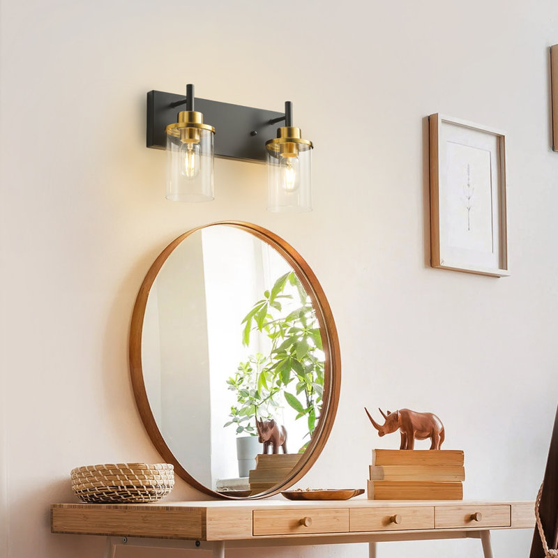 Addam 2 - Light Dimmable Bathroom Vanity Light, Black/Gold