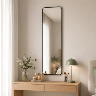 CUFEFi Modern Aluminum Alloy Full Length Door Mirror for Bedroom Closet Entryway and Small Space