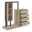 Armoire moderne avec 4 tiroirs, 3 tablettes et tringle à vêtements-117276523