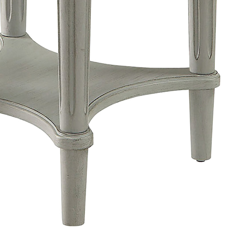 Table de bout charmante en ardoise antique avec tablette ouverte inférieure - entrée