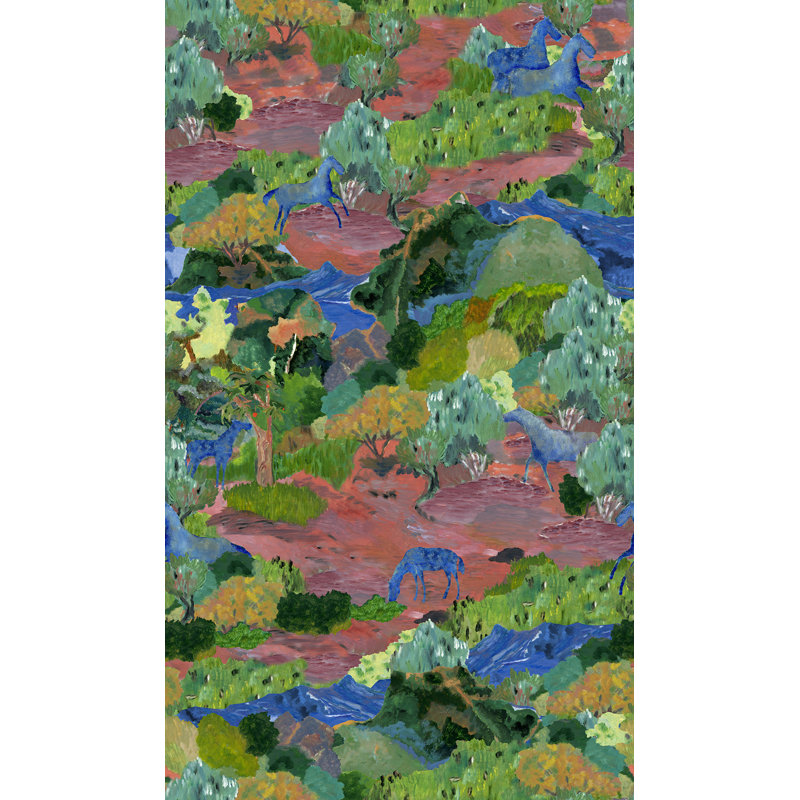 Painterly Landscape with Horses