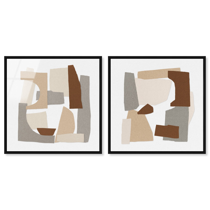 Broken Vase Set Set by Oliver Gal, 31" H x 31" W, Black Floater Frame