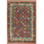 Tapis oriental à motif géométrique Kilim All-Over 7 x 10
