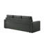 3 - Seat Dark Grey Fabric Sleeper With Cushions, 83.5"w, 28.68 In Depth, 33.86 Height, 137.14 Lb, Pull Out 70.5"w X 45"d, 15.5" 73" Width, 20.5" 17.5" Back 22.5" 1"h Black Plastic Leg, Foam Filled