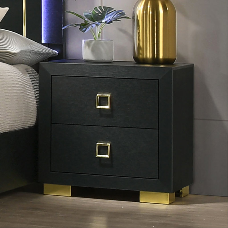Table de chevet 2 tiroirs Modern