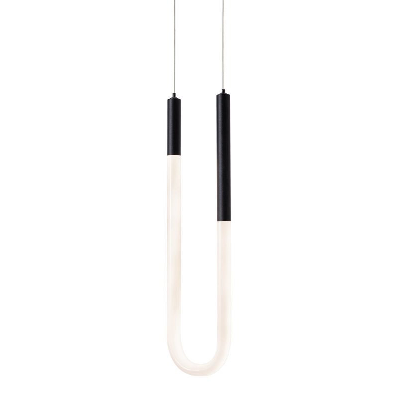Adel Single LED Pendant, Black