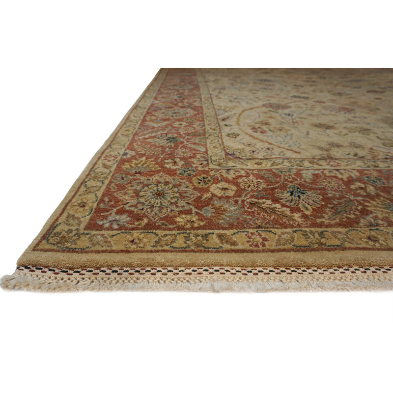 Cote D’Azure Hand Knotted Wool Area Rug, Rectangle 6' x 9'