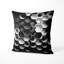 Coussin décoratif abstrait géométrique noir et blanc II - Coussin décoratif à imprimé géométrique-135800641
