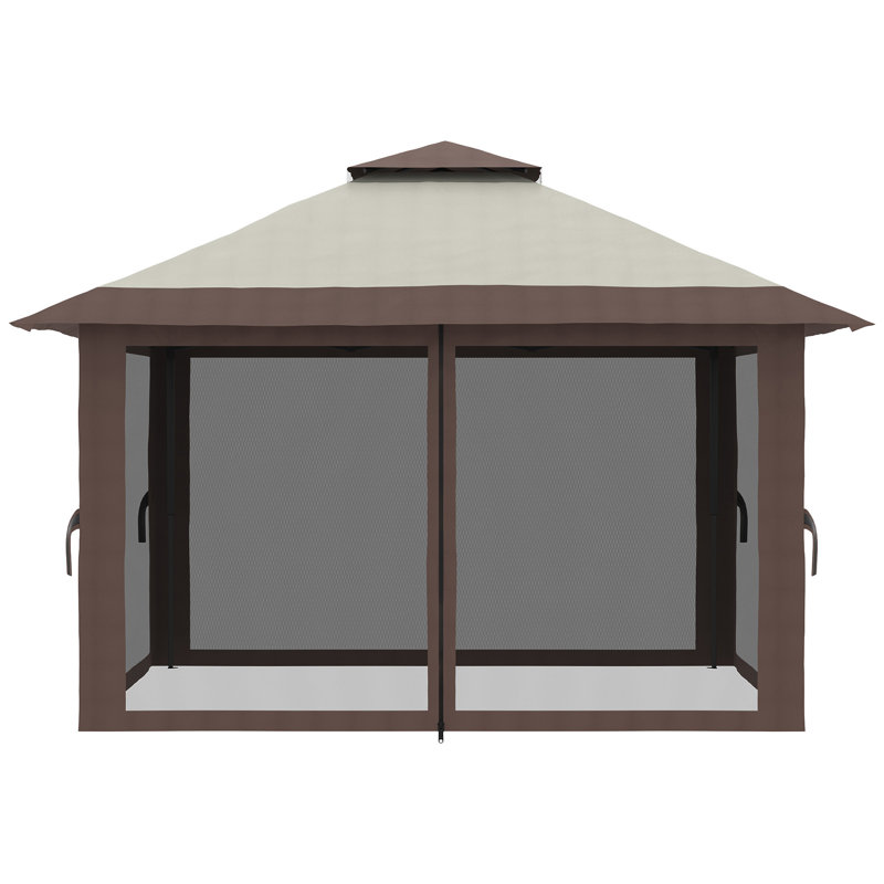 Outsunny 13' X 13' Pop Up Gazebo With Netting