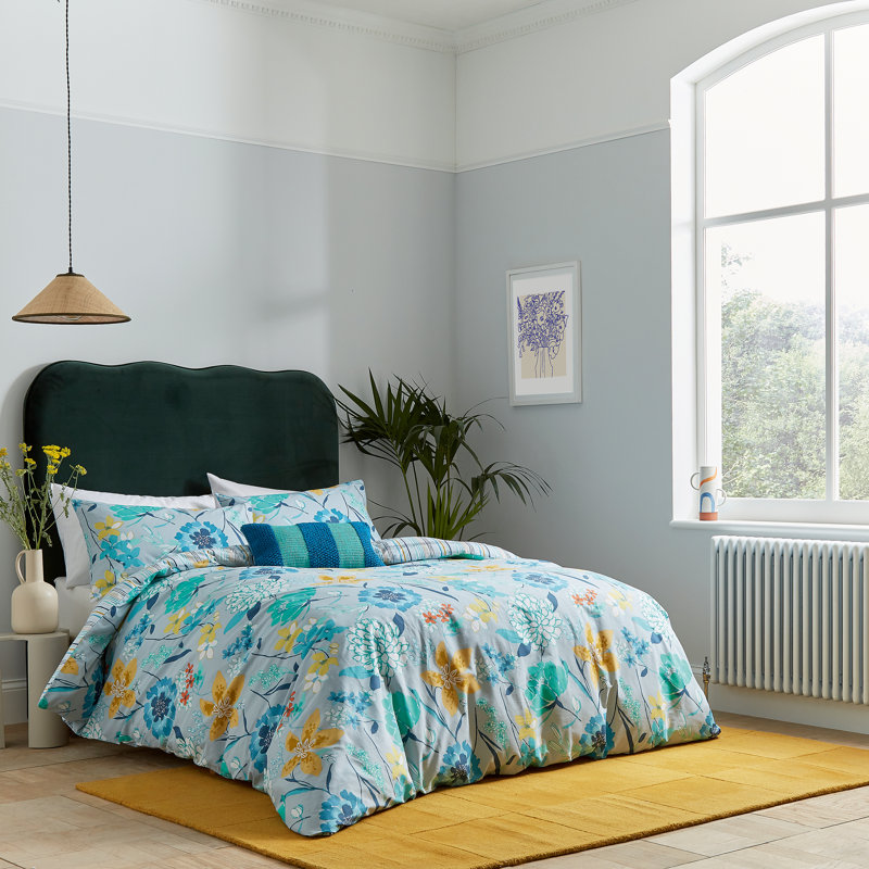 Bella Cotton Duvet Cover Set, King Size Duvet Cover + 2 Pillowcases