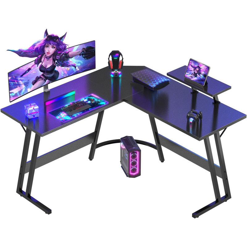 Modular L-Shaped Steel Computer Desk
