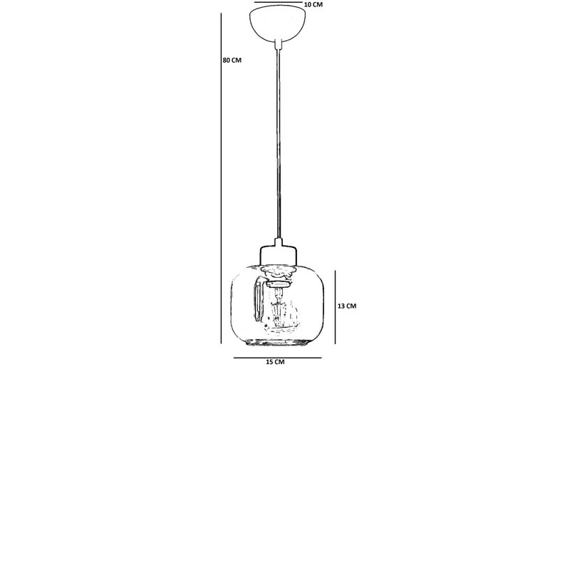 Lustre élégant miel et or, hauteur réglable, structure en métal, 15,0 po x 5,1 po | Plaque de base de diamètre de 10 po x 2,8 po | 1 x douille E27 (40 W maximum, ampoule non incluse) | Éclairage élégant pour le salon, la salle à manger et le vestibule