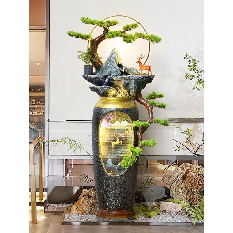 Ornement haut débit d'eau artistique, H 42,91 po x l 15,75 po x P 9,84 po