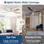 Ventilateur de plafond intelligent 52 po avec lumière DEL 3 couleurs à intensité variable - moteur CC réversible silencieux, Wi-Fi et télécommande, compatible Alexa, CFM élevé, intérieur / extérieur, profil bas - support de plafond blanc