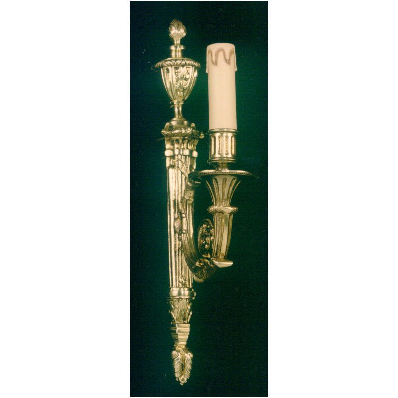 Cowie Candle Wall Light, Antique Silver