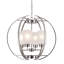 Luminaire suspendu de 24 po en nickel brossé Globe-465991424