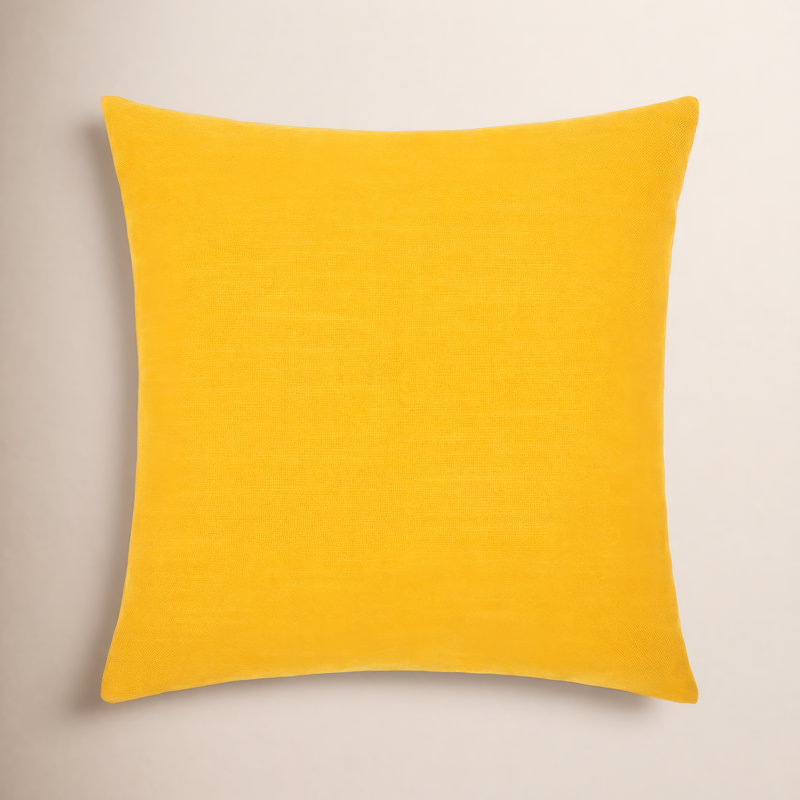 Decatur Embroidered Down Throw Pillow, Mustard/Dusty Pink/Pale Blue, 20" x 20", Down
