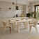 Luxe Creamy Dining Table with Roman Column Legs