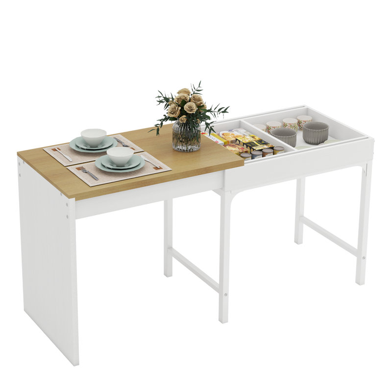 Rectangular with Steel Base Dining Table