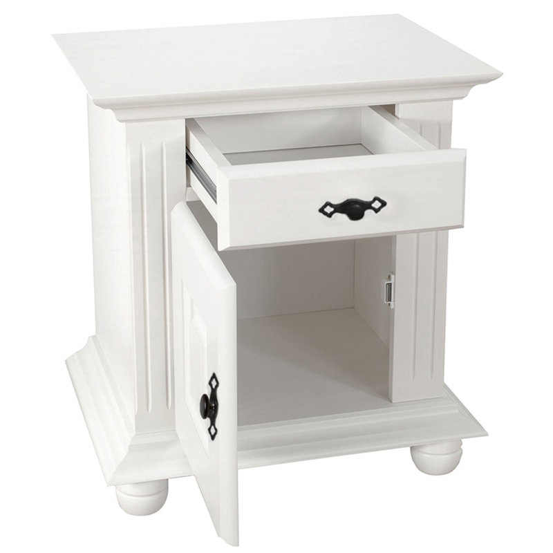 Gianni 50cm W Solid Wood Bedside Table