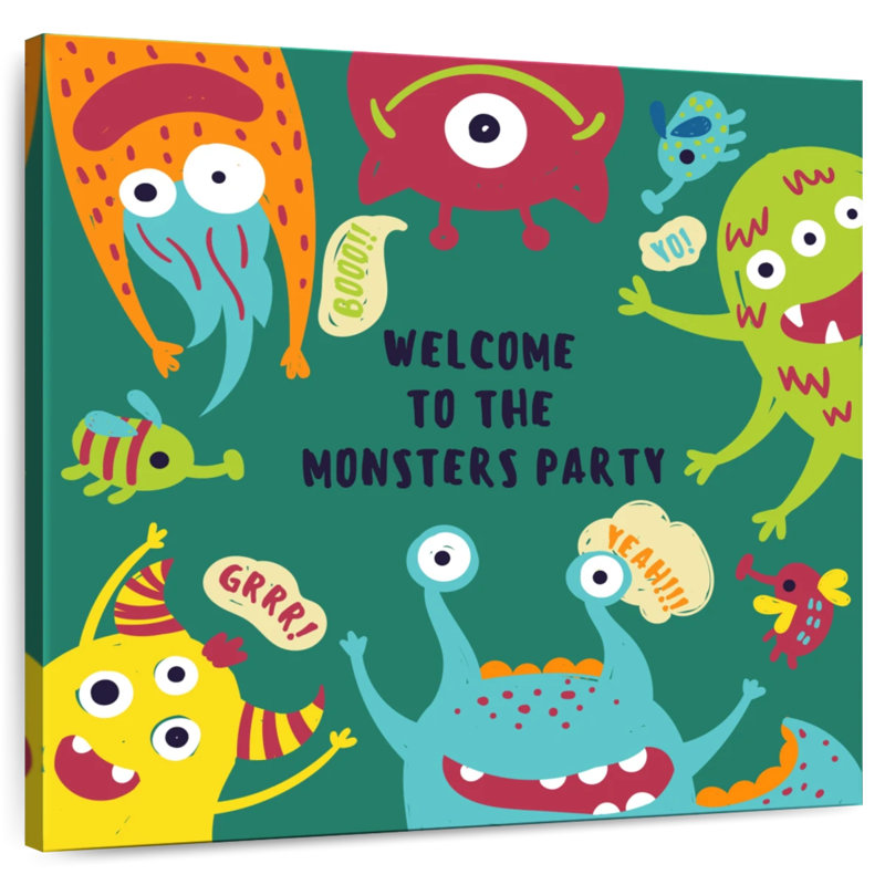 Panneau mural Khylige Welcome To The Monster, H 16 po x l 16 po