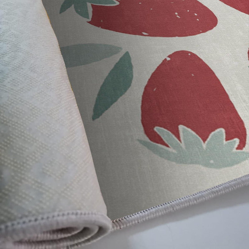 Luxurious Woven Carpet, 5.9 x 9.2 ft, 100% Polyester, Non-Slip Felt Dot Underside | Raschel Knitting, Pile Height: 0.4 in, Total Thickness: 0.4 in | Machine Washable, Elegant Design for Living Room & Bedroom