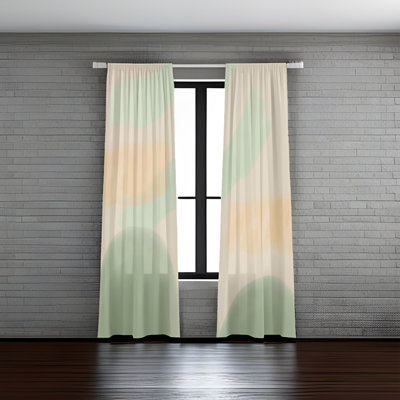 Annease Semi Sheer Curtain Panel Pair