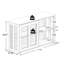 Armoire de rangement pour cuisine avec porte en verre - blanc