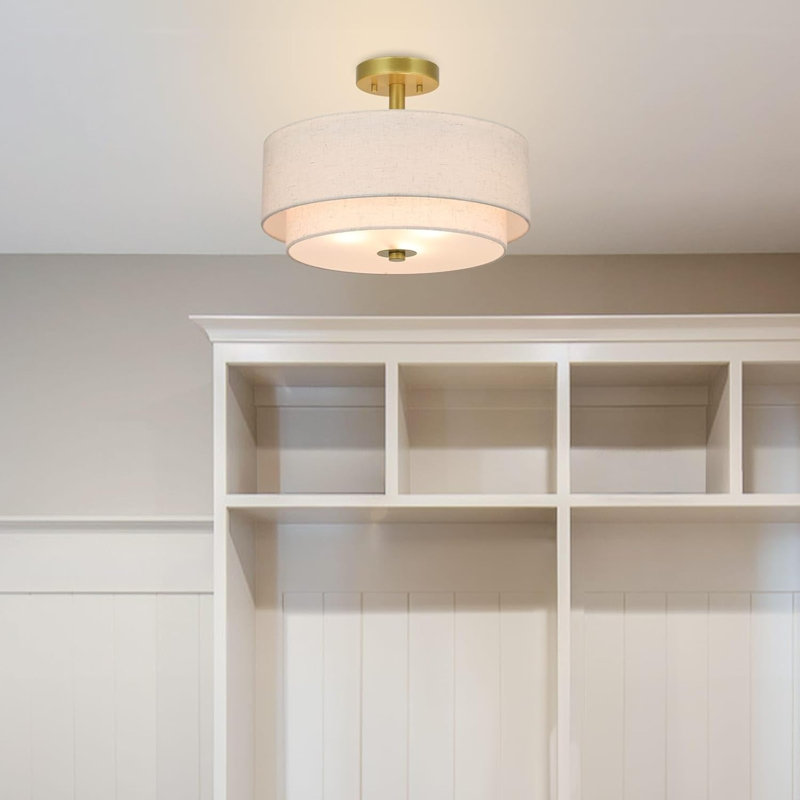 Lighting Light Drum Light, Doré