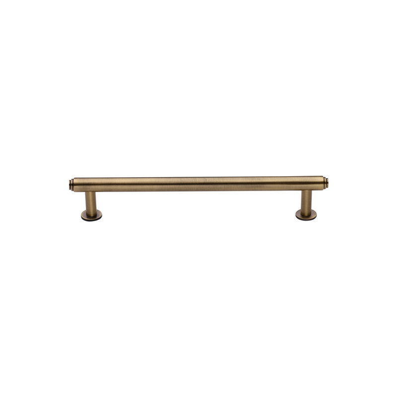 Heritage Brass Heritage Cabinet Pull Step Design with Rose, 9.6cm, Antique Brass