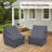Layinsun Outdoor Woven Rope Wicker Modular Lounge Chair Covers