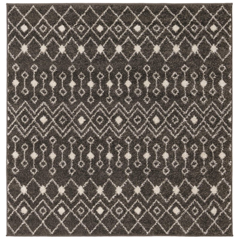 Abstract Indoor Rug, Square 5'3"