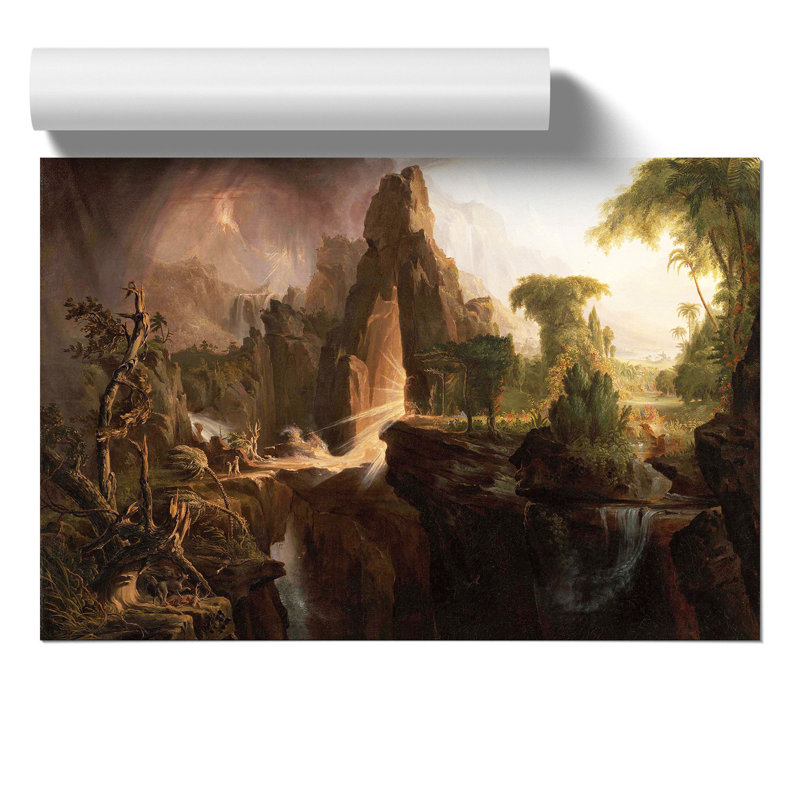 Expulsion From The Garden Of Eden by Thomas Cole - No Frame Painting, 42cm H x 59cm W x 0.1cm D