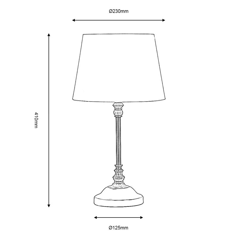 Catalan Metal Lamp, Antique Brass
