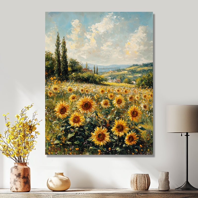 Domantas - Floral Canvas Wall Art, Toile tendue, Ne s’applique pas, H 32 po x l 24 po